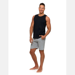 Tank top męski bawełniany koszulka bez rękawów CZARNA MORAJ
